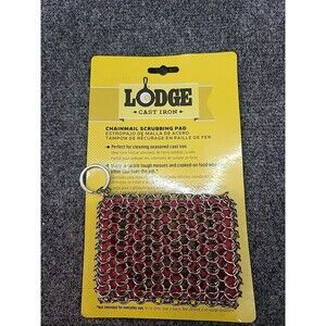 NEW LODGE Cast Iron ChainMail Scrubbing Pad / ACM1OR41  Cleaning cast iron pans